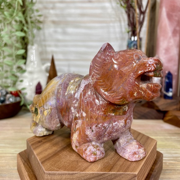 0971 Ocean Jasper Tiger Crystal Carving - Picture 13 of 13